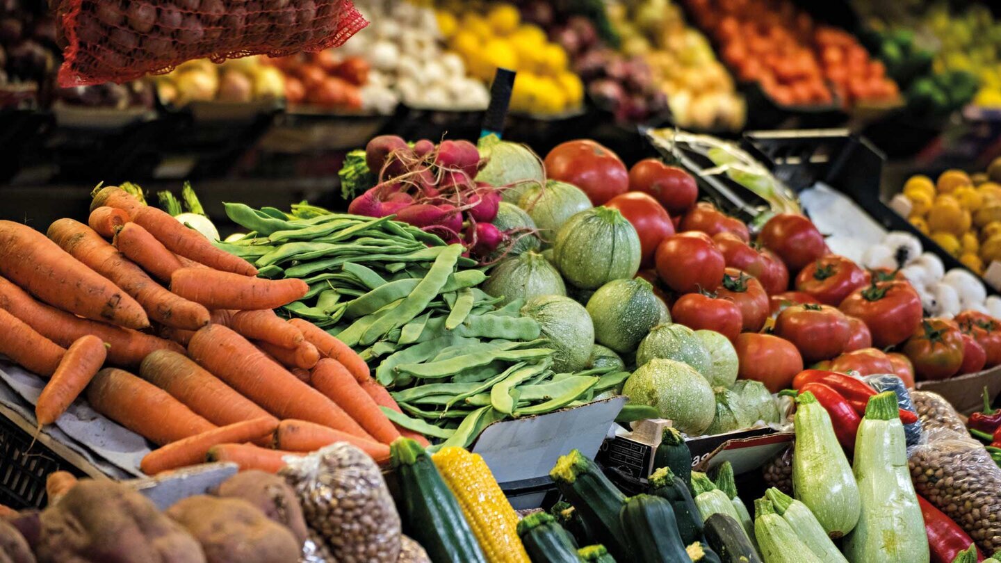 Produktvielfalt auf dem Mercado Municipal de La Laguna
