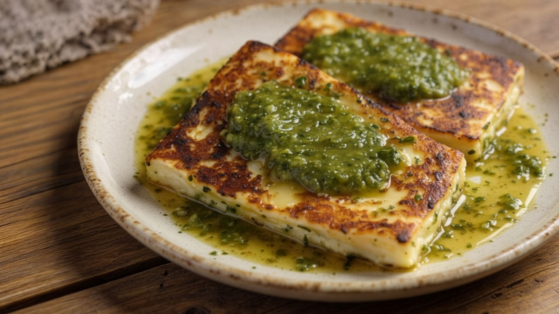Queso de Cabra con Mojo Verde