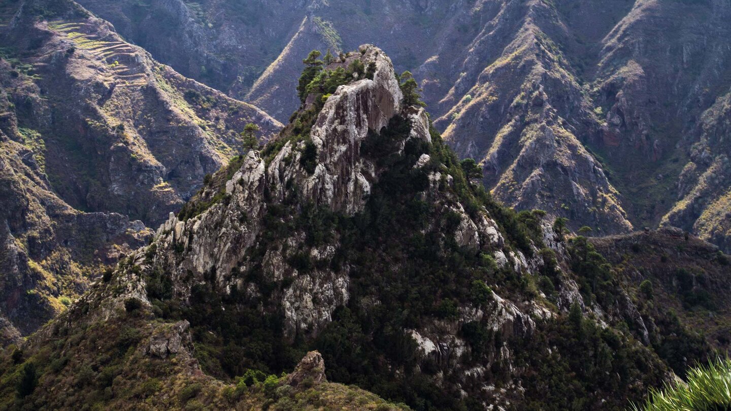 der Vulkandom Roque de los Pinos unterhalb von Chinamada