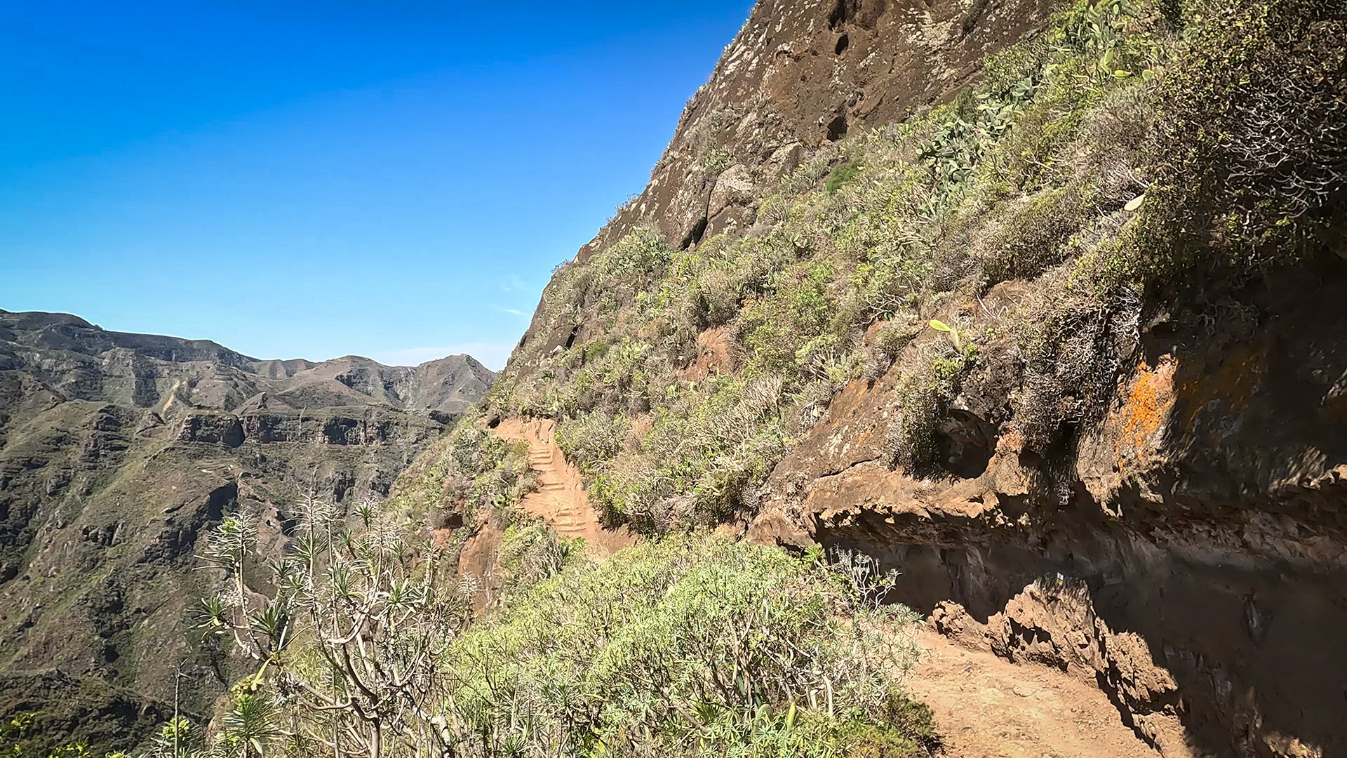 Wanderweg über dem Barranco del Río